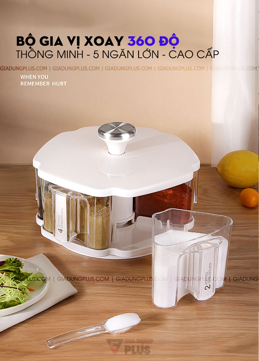 Bộ hộp đựng gia vị xoay 360 độ thông minh Jianxia | Thiết kế tối ưu và tiện lợi từ những chất liệu cao cấp nhất