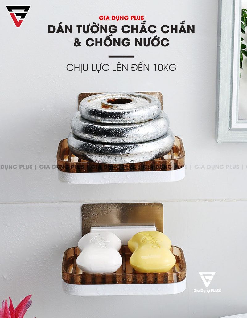 Giá đựng xà bông, xà phòng dán tường ShuangQuing có khả năng chịu lực và trọng lượng lên tới 10kg nhờ công nghệ keo dán mới
