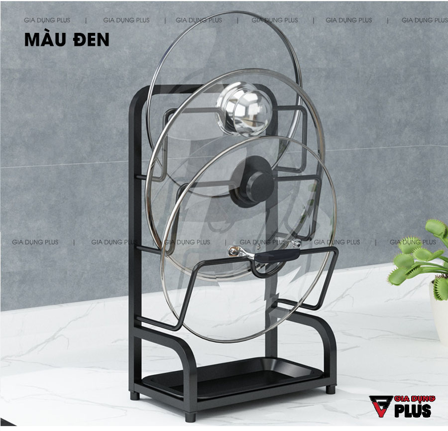 Phiên bản màu đen, sơn tĩnh điện lên bề mặt inox 304 sang trọng  | Giá úp vung nồi, thớt đa năng inox 304 Nanjie