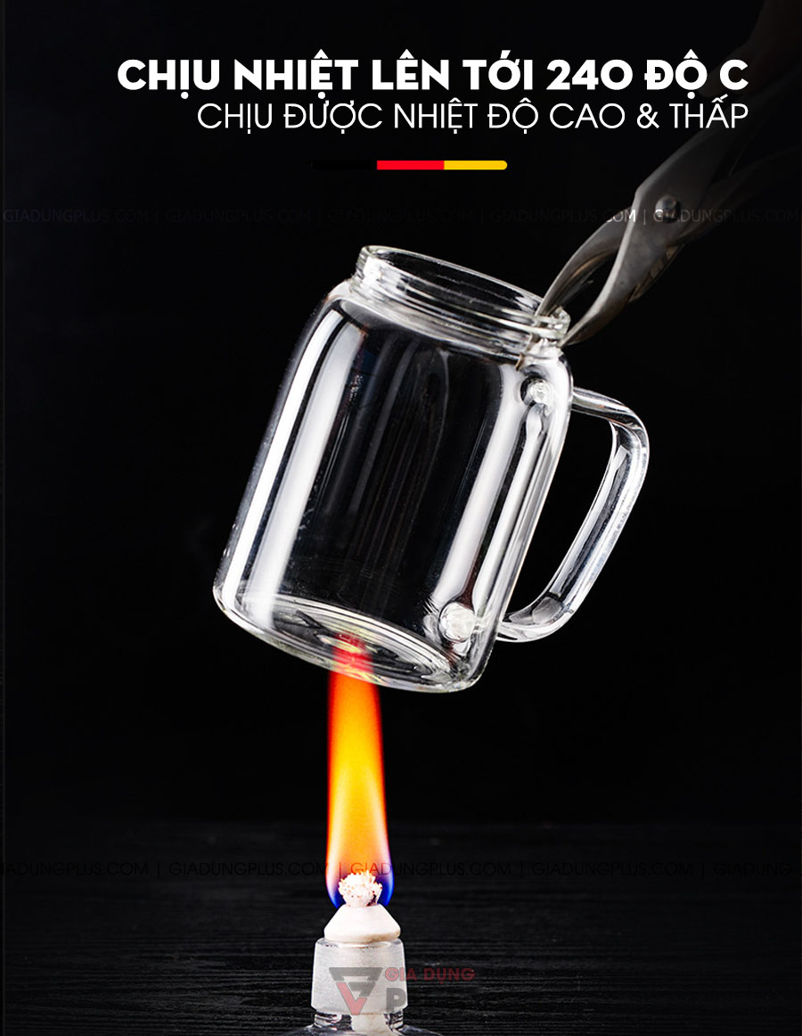 Lọ đựng gia vị thìa liền nắp thông minh có tay cầm Kuake mẫu mới | Chịu nhiệt tốt, để gần bếp không bị nứt do nhiệt độ cao