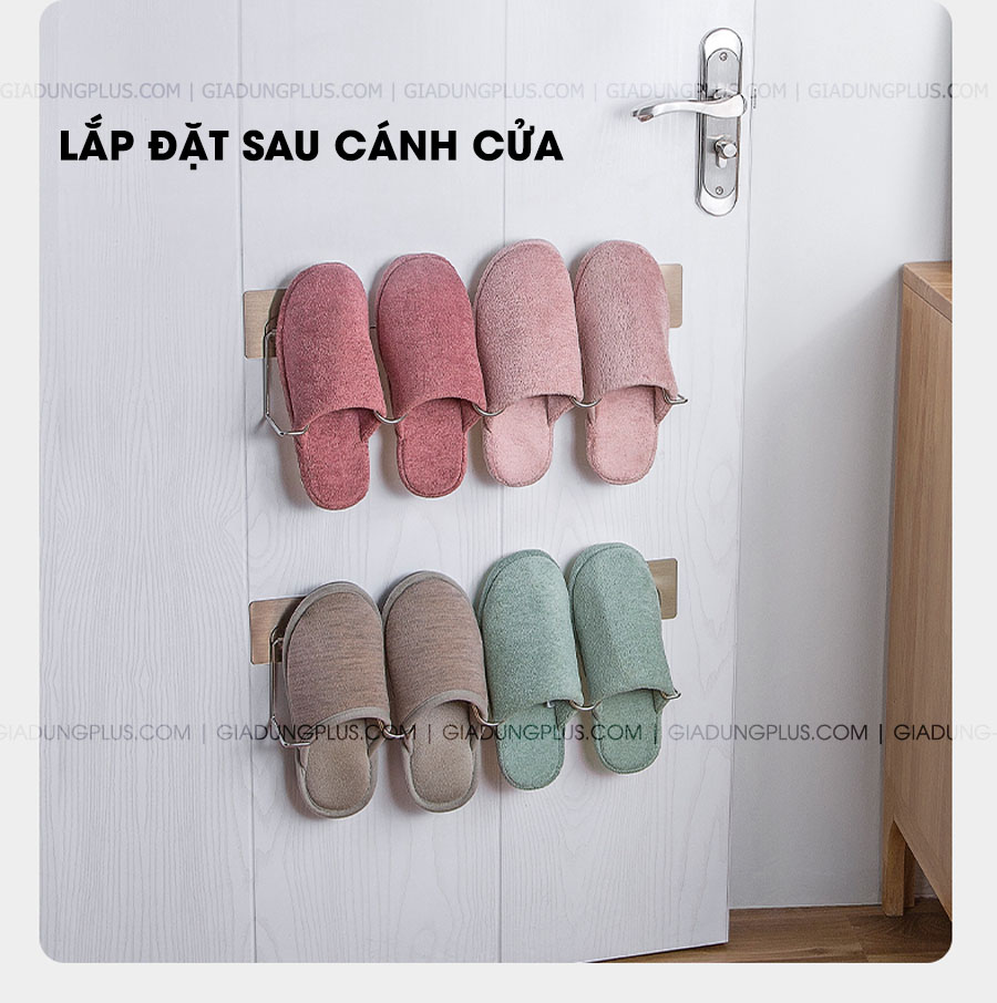 Giá để dép dán tường bằng INOX 304 thông minh ShuangQuing | Có thể lắp đặt sau cửa để tiết kiệm không gian