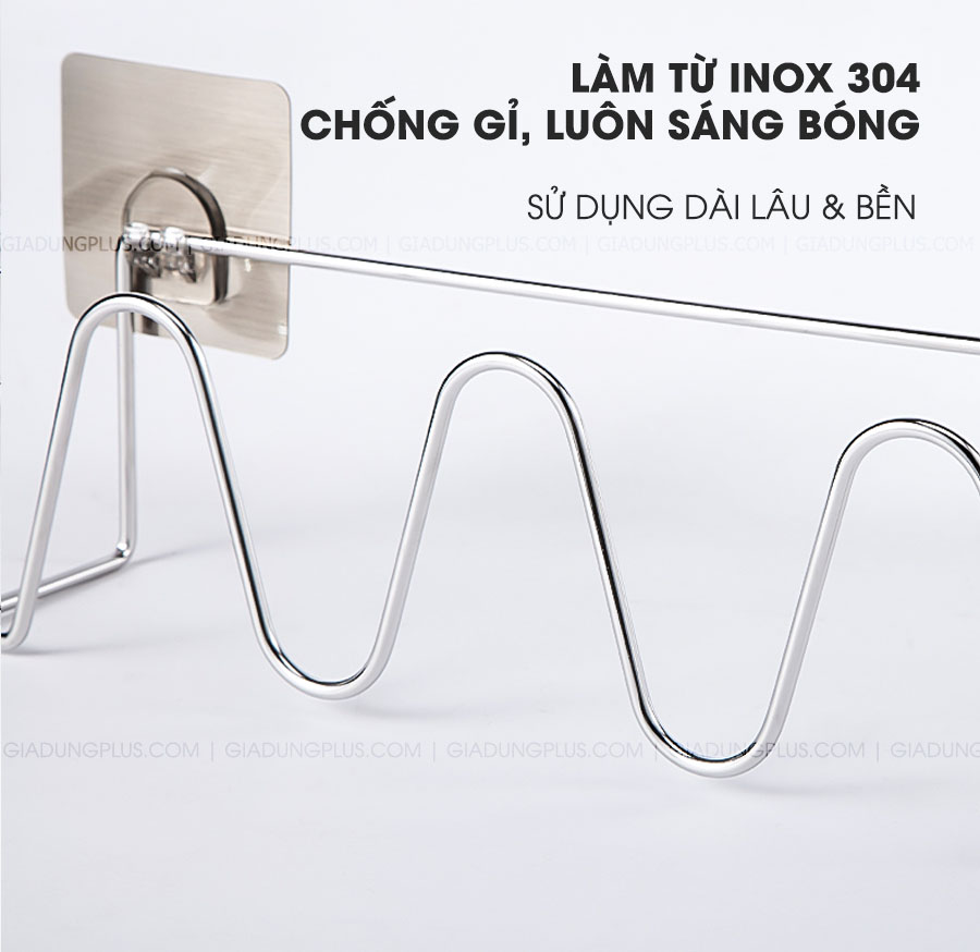 Giá để dép dán tường bằng INOX 304 thông minh ShuangQuing | Được làm từ INOX 304 chống gỉ tuyệt đối và luôn sáng bóng