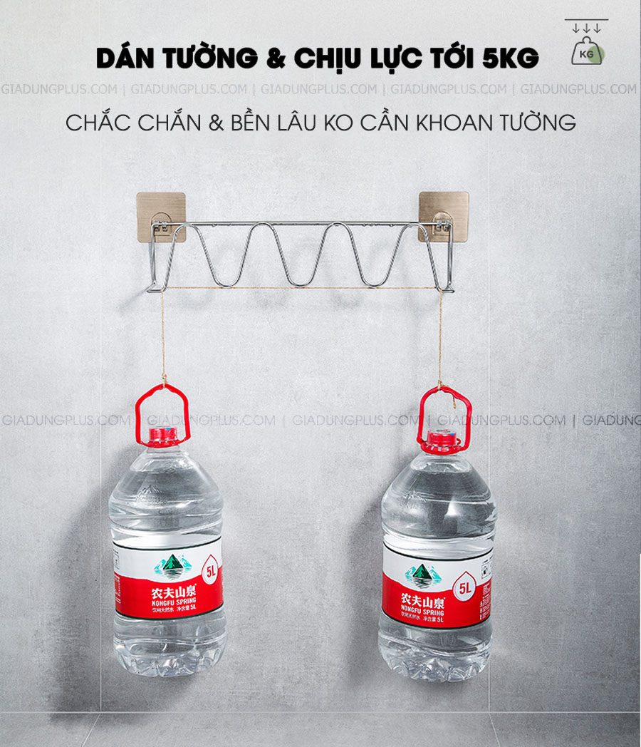 Giá để dép dán tường bằng INOX 304 thông minh ShuangQuing | Chịu lực lên tới 5kg mà không cần khoan tường đục lỗ