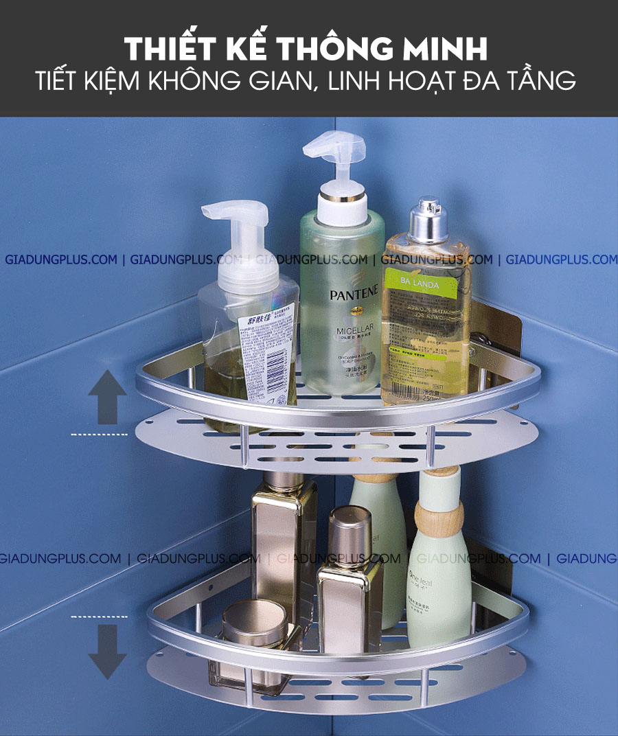 Kệ góc dán tường bằng nhôm không gian ShuangQuing | Thiết kế thông minh giúp tiết kiệm không gian, nên sử dụng nhiều tầng linh hoạt