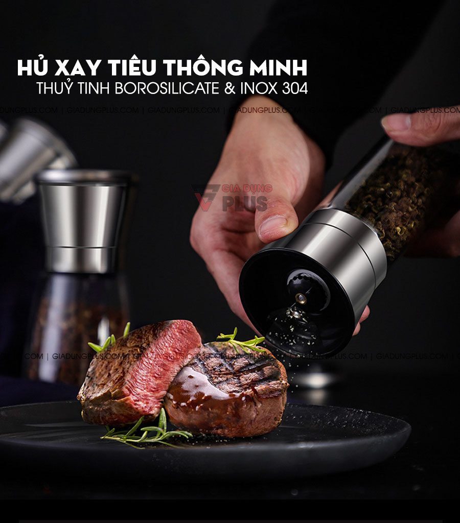 Lọ xay tiêu cầm tay thuỷ tinh cao cấp Kuake | Giải pháp tối ưu cho vị khách ẩm thực, hưởng trọn vẹn hương vị từ món ăn & nguyên liệu 