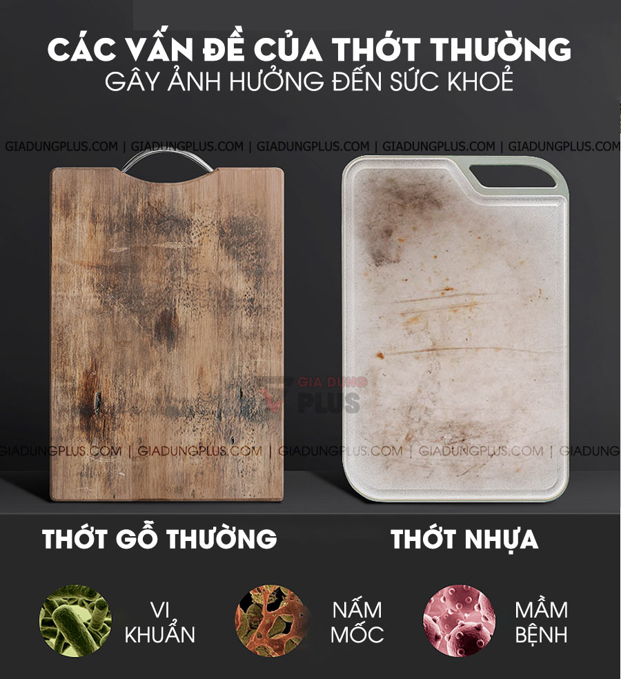 Thớt hai lớp gỗ mun nguyên tấm & INOX 304 cao cấp Jianxia | Khắc phục các vấn đề của thớt thông thường hay gặp phải, đang làm hại gia đình bạn