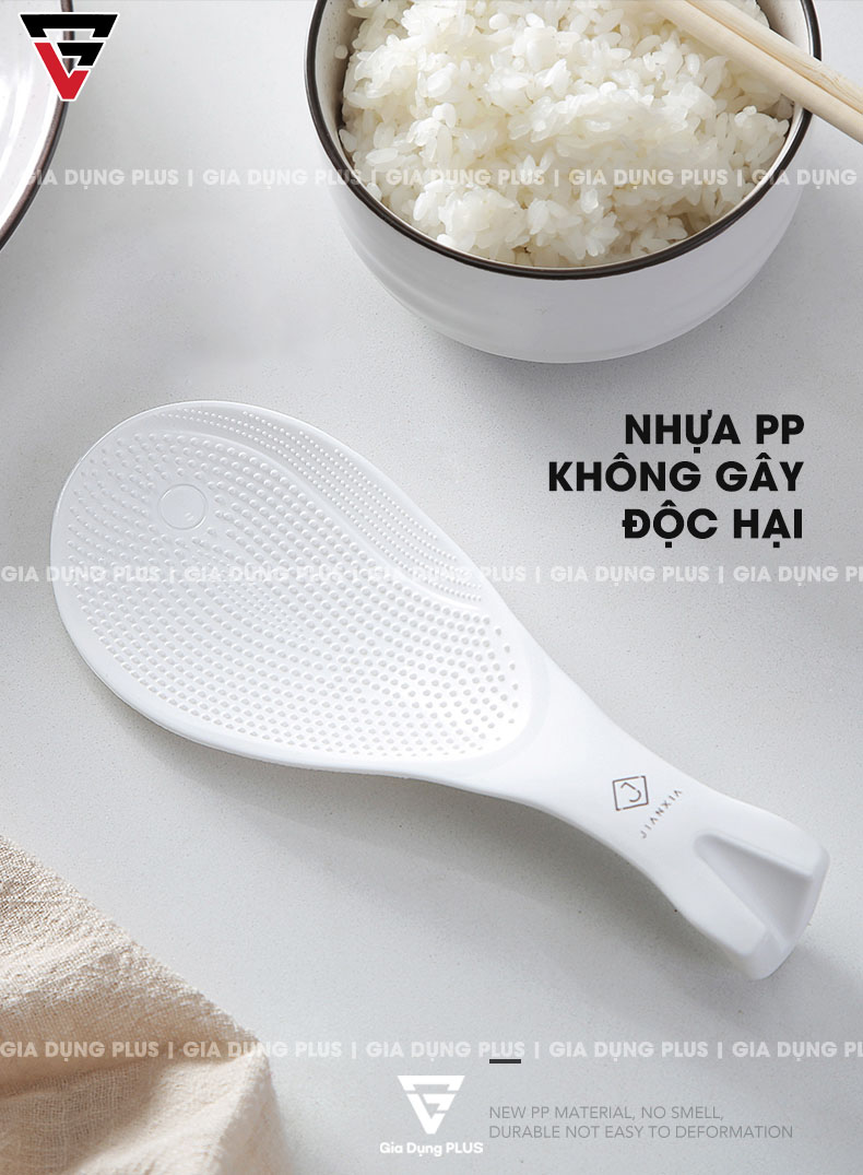 Muỗng Xới Cơm Thông Minh Jianxia | Được làm từ nhựa PP không gây độc hại cho sức khoẻ