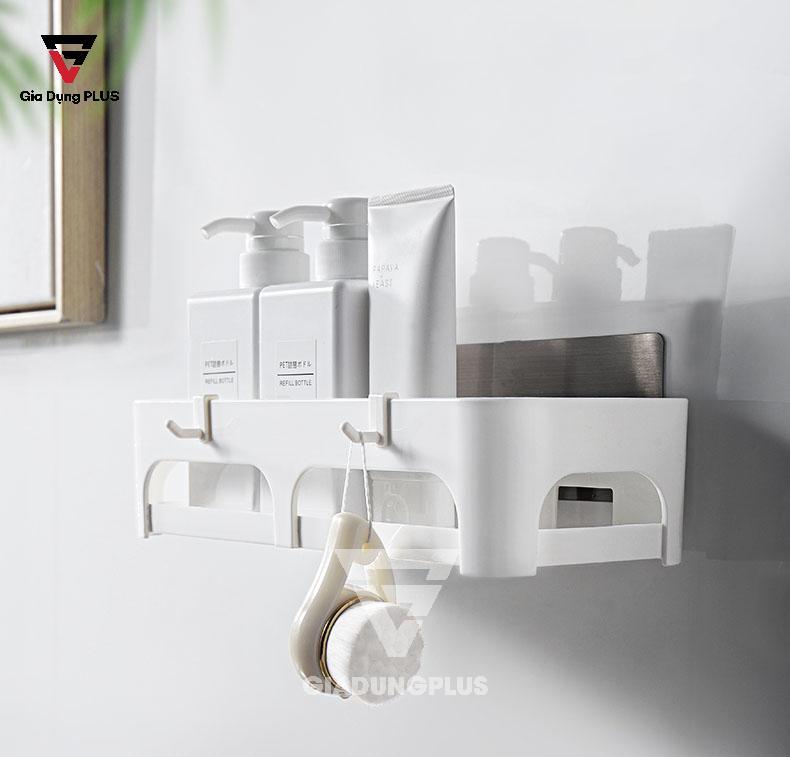 Kệ nhựa ABS chữ nhật dán tường,đa năng màu trắng của ShuangQuing | Nhựa ABS chắc chắn, bền, đẹp
