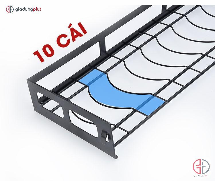 kệ đựng chén, bát treo tường có 10 rãnh có thể để được 10 chén,bát