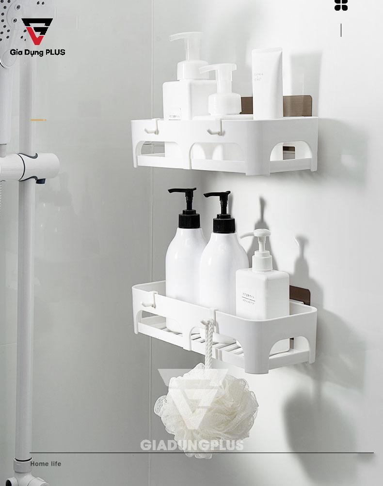 Kệ nhựa ABS chữ nhật dán tường,đa năng màu trắng của ShuangQuing |
