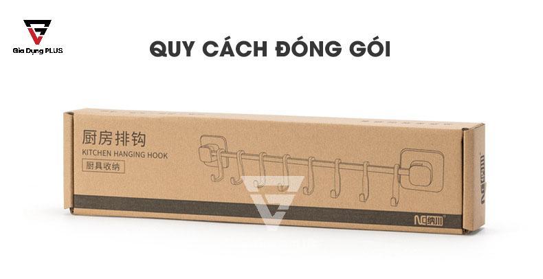 Quy cách đóng gói Giá Treo Đa Năng Dán Tường 8 Móc Nacchan