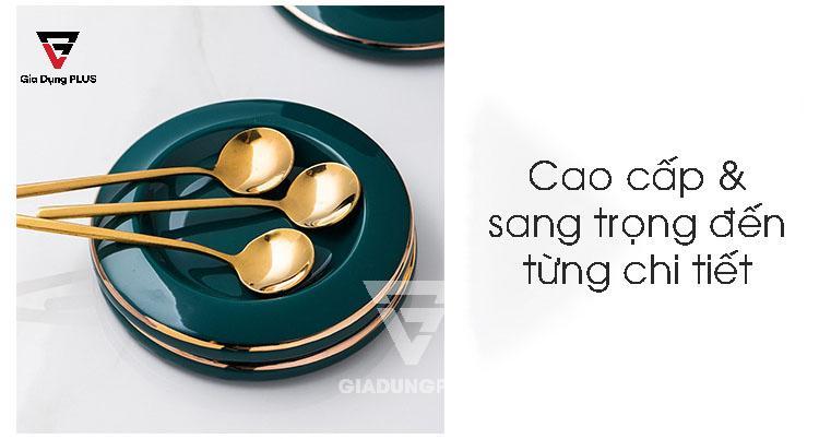 Bộ Ấm Trà Cao Cấp & Cực Đẹp Bằng Sứ - Màu Xanh Ngọc Lục Bảo Sang Trọng - Phong Cách Quý Tộc Bắc Âu | Sang trọng và cao cấp