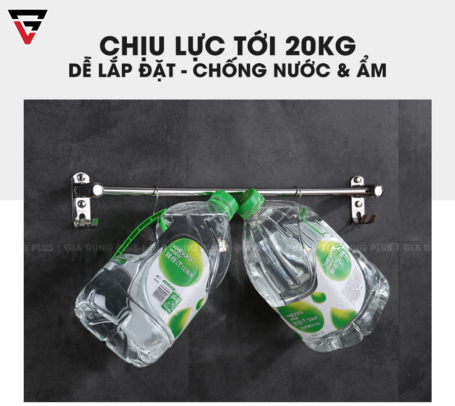 Thanh treo khăn tắm, khăn mặt inox 304 dán tường Moyang | Chịu lực đến 20kg, chống nước và ẩm bằng keo dán nano