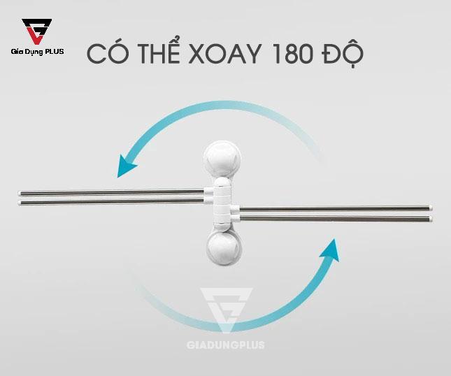 giá treo khăn 4 thanh xoay 180 độ của ShuangQing | Có thể xoay 180 độ, gấp gọn vào tường