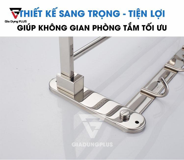 Kệ giá để khăn INOX 304 dán tường gấp gọn 90 độ thông minh Moyang | Thiết kế sang trọng và tiện lợi