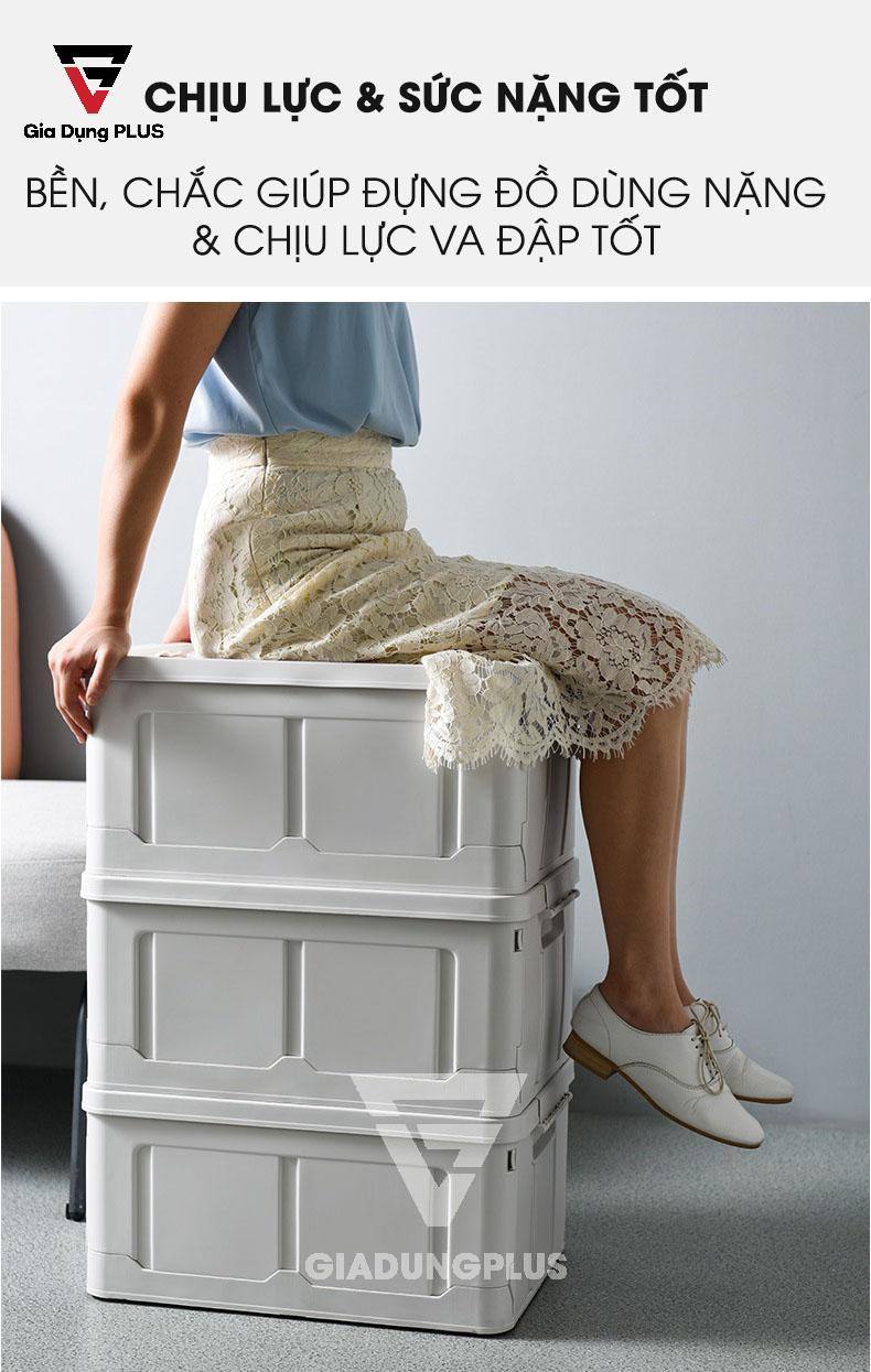 Thùng đựng đồ đa năng, gấp gọn thông minh nhựa PP ZhuangShong | bền, chịu được sức nặng lớn