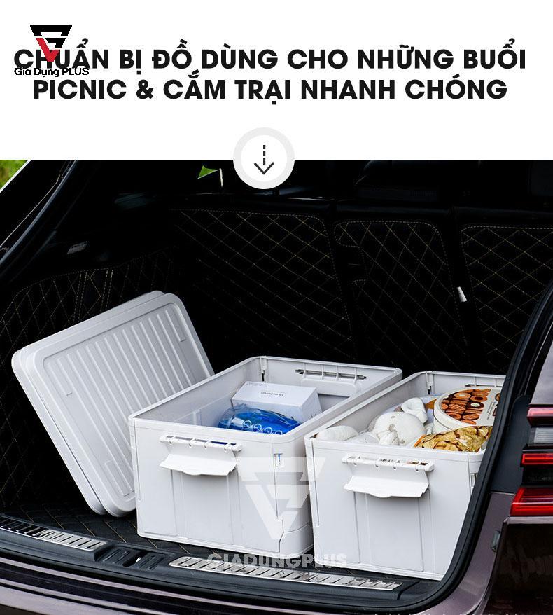 Thùng đựng đồ đa năng, gấp gọn thông minh nhựa PP ZhuangShong | Sử dụng trong các buổi cắm trại, picnic