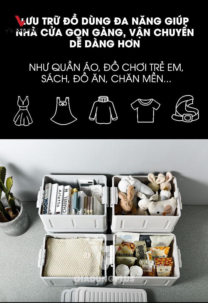 Thùng đựng đồ đa năng, gấp gọn thông minh nhựa PP ZhuangShong | Đựng đồ đa năng cho gia đình: quần áo, đồ dùng cá nhân...