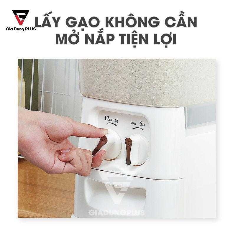 Thùng gạo thông minh hai ngăn 18kg Jianxia | Điều chỉnh dễ dàng bằng nút vặn