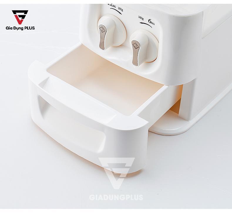 Thùng gạo thông minh hai ngăn 18kg Jianxia | Chất liệu cao cấp