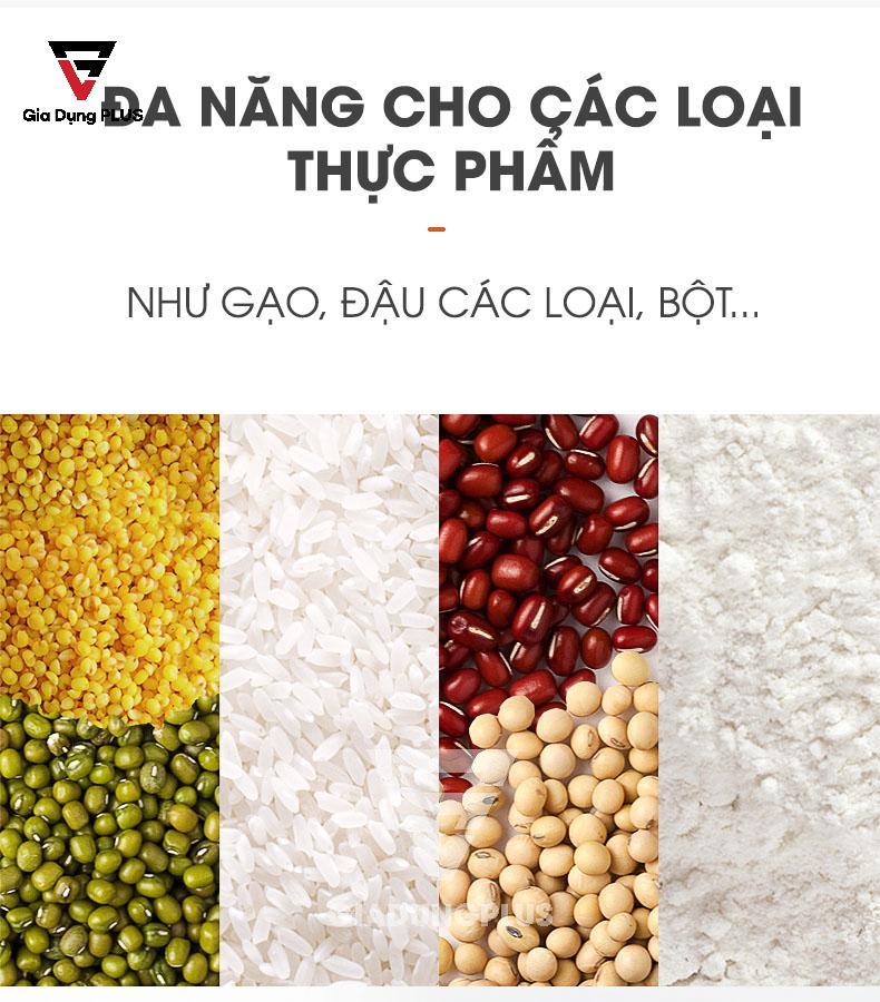 Thùng gạo thông minh hai ngăn 18kg Jianxia | Cách sử dụng đa năng cho gạo, đậu các loại...