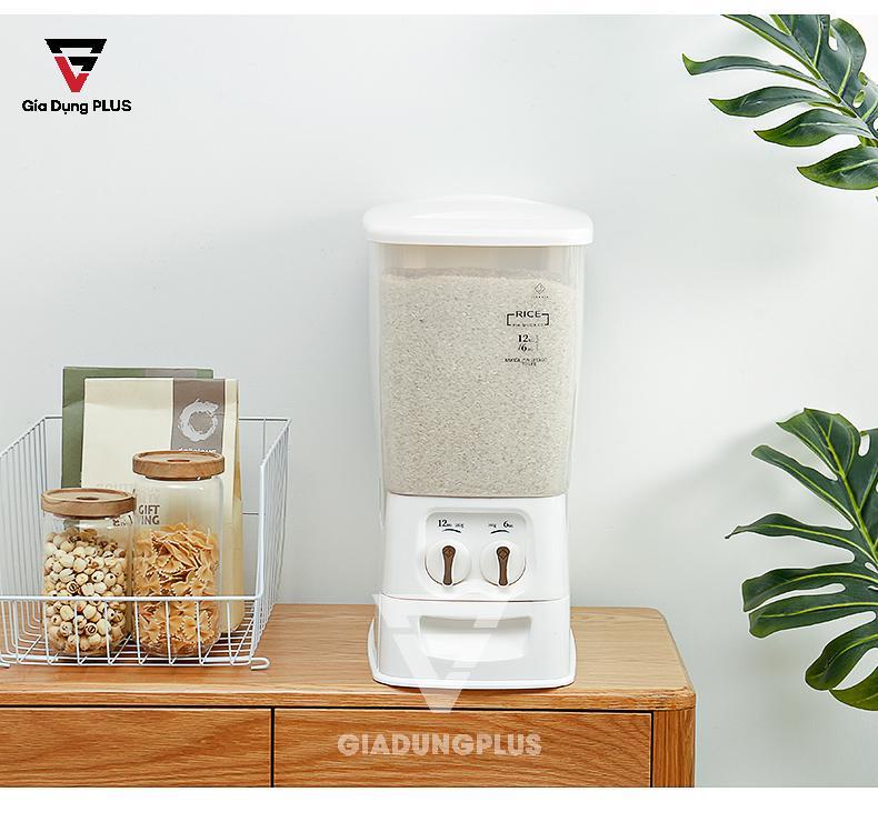 Thùng gạo thông minh hai ngăn 18kg Jianxia | Mua ngay trên Gia Dụng Plus