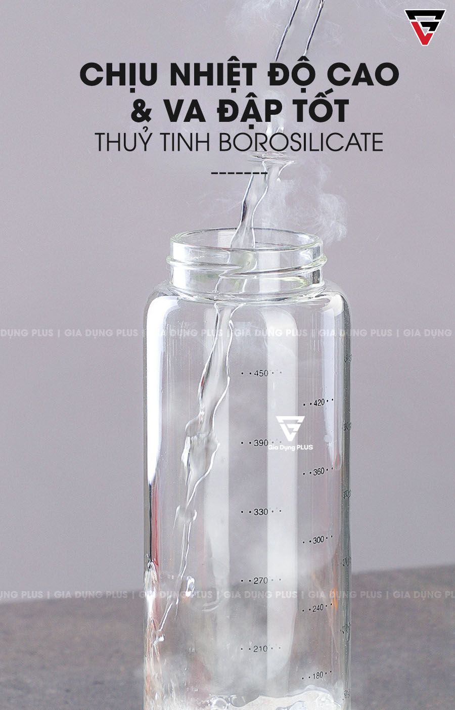 Chai Đựng Dầu Ăn, Nước Mắm Chống Rò Rỉ Thuỷ Tinh KUAKE Boroslicate Cao Cấp Giúp Chịu Được Nhiệt Độ Cao & Va Đập Tốt