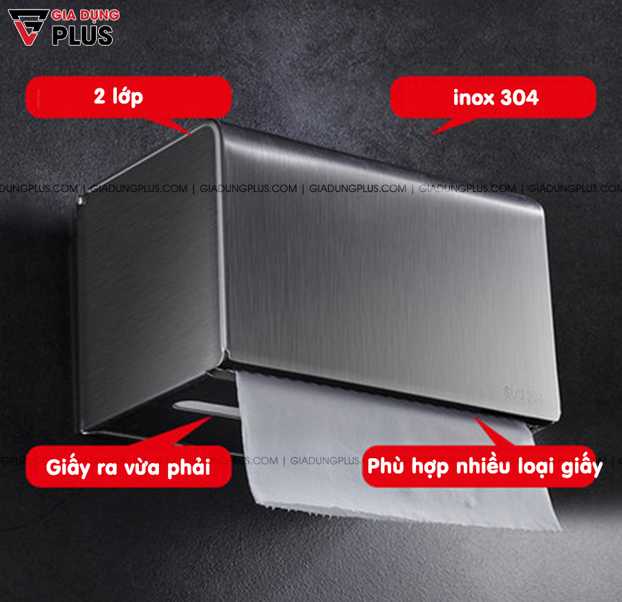 Hộp Đựng Giấy Vệ Sinh Dán Tường | Chất Liệu Inox 304 | Chống Gỉ ...