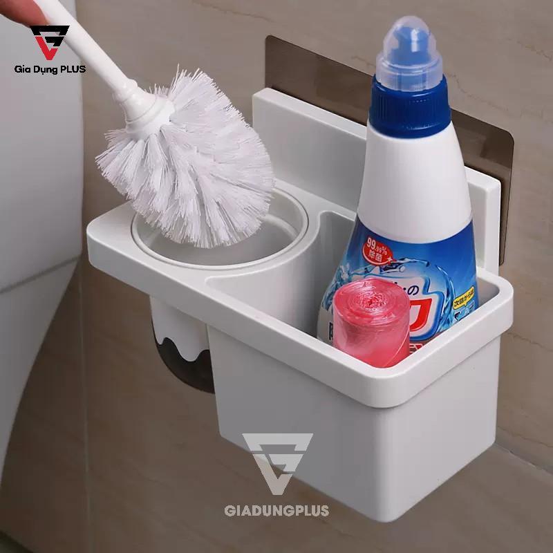 Bộ Chổi Bồn Cầu & Kệ Đựng Dán Tường Đa Năng Cho Toilet Tiện Ích ShuangQing (SQ-0110) - gia dụng plus