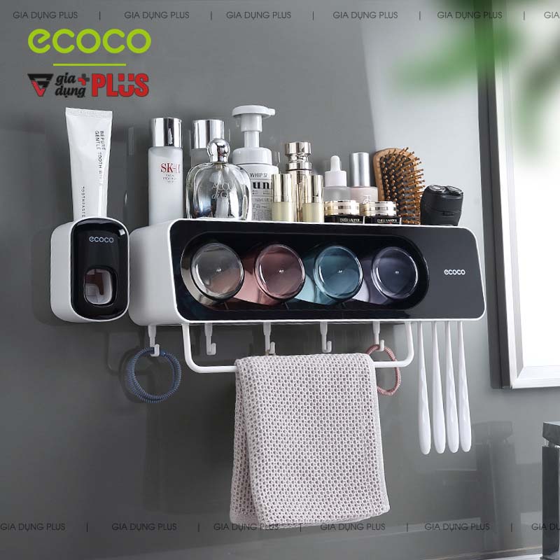 Bộ Kệ Đa Năng Để Bàn Chải Đánh Răng Kèm Cốc Ecoco | Gia Dụng Plus