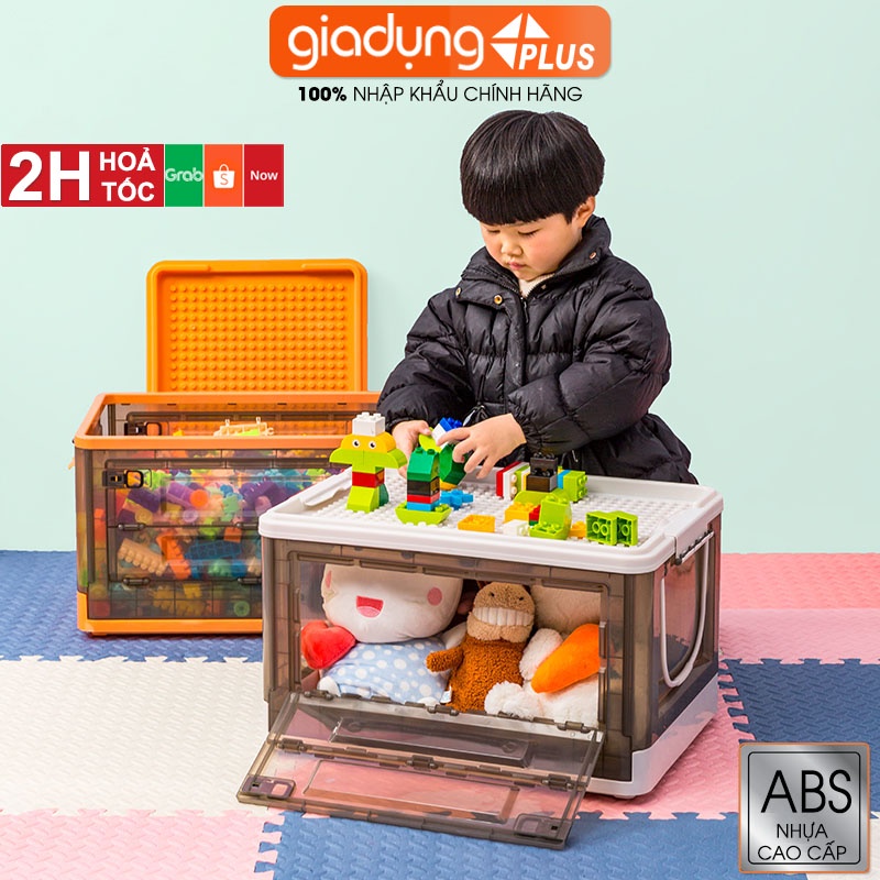 Thùng Đựng Lego, Đồ Chơi, Gấu Bông Gấp Gọn Cao Cấp Cho Trẻ Em (Có Bánh Xe & Tay Xách, Nắp Đậy) LAZYDO - giadungPlus