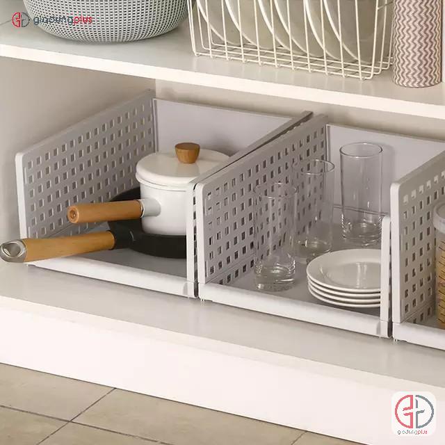 Sử dụng giá chia ngăn tủ đa năng cho tủ đồ dùng trong phòng bếp