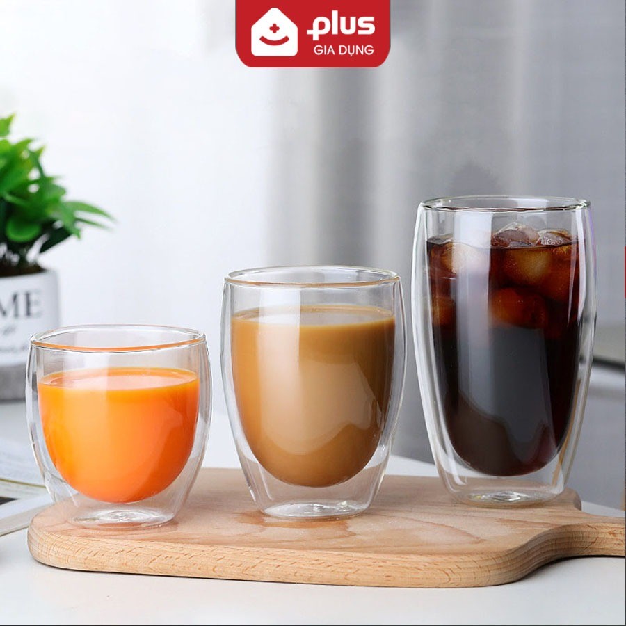 Cốc Thủy Tinh 2 Lớp Cách Nhiệt | Cốc Uống Nước, Cốc Uống Cà Phê Thủy Tinh Borosilicate