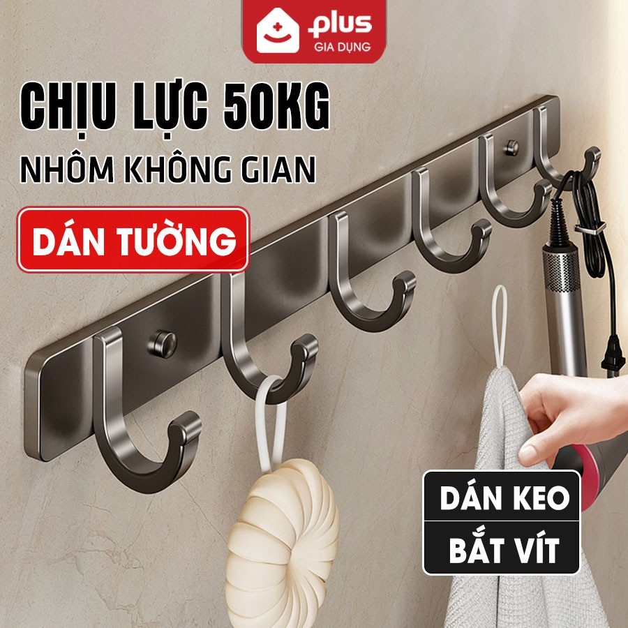 Móc Treo Dán Tường Chịu Lực LTENG Nhôm Không Gỉ, Thanh Móc Treo Quần Áo Nhà Tắm Không Khoan Vít