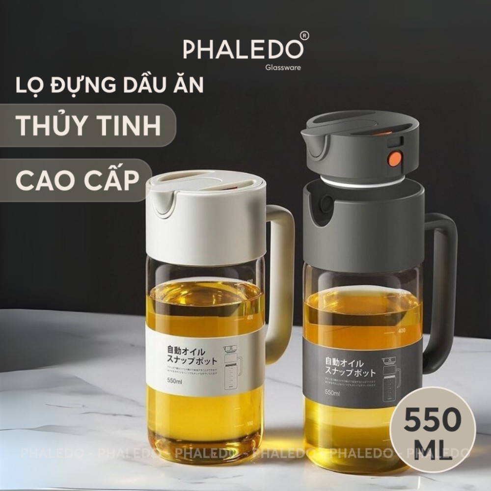Chai Đựng Dầu Ăn, Nước Mắm Thuỷ Tinh Borosilicate Đa Năng Thông Minh Xuất Nhật Cao Cấp LISSAxPHALEDO