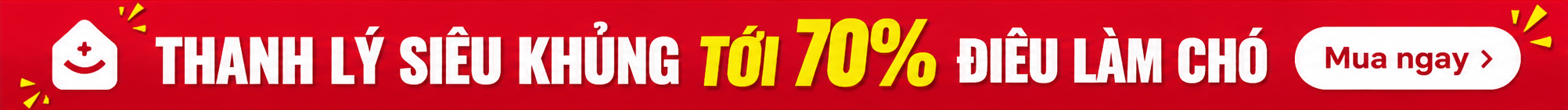 Thanh lý siêu khủng tới 70%