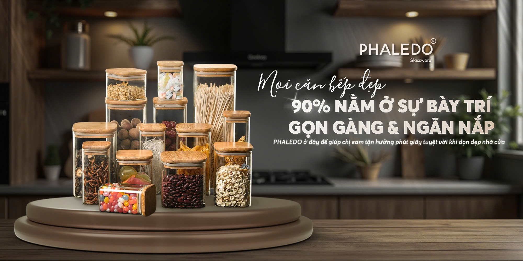 Bộ sưu tập hủ thủy tinh PHALEDO