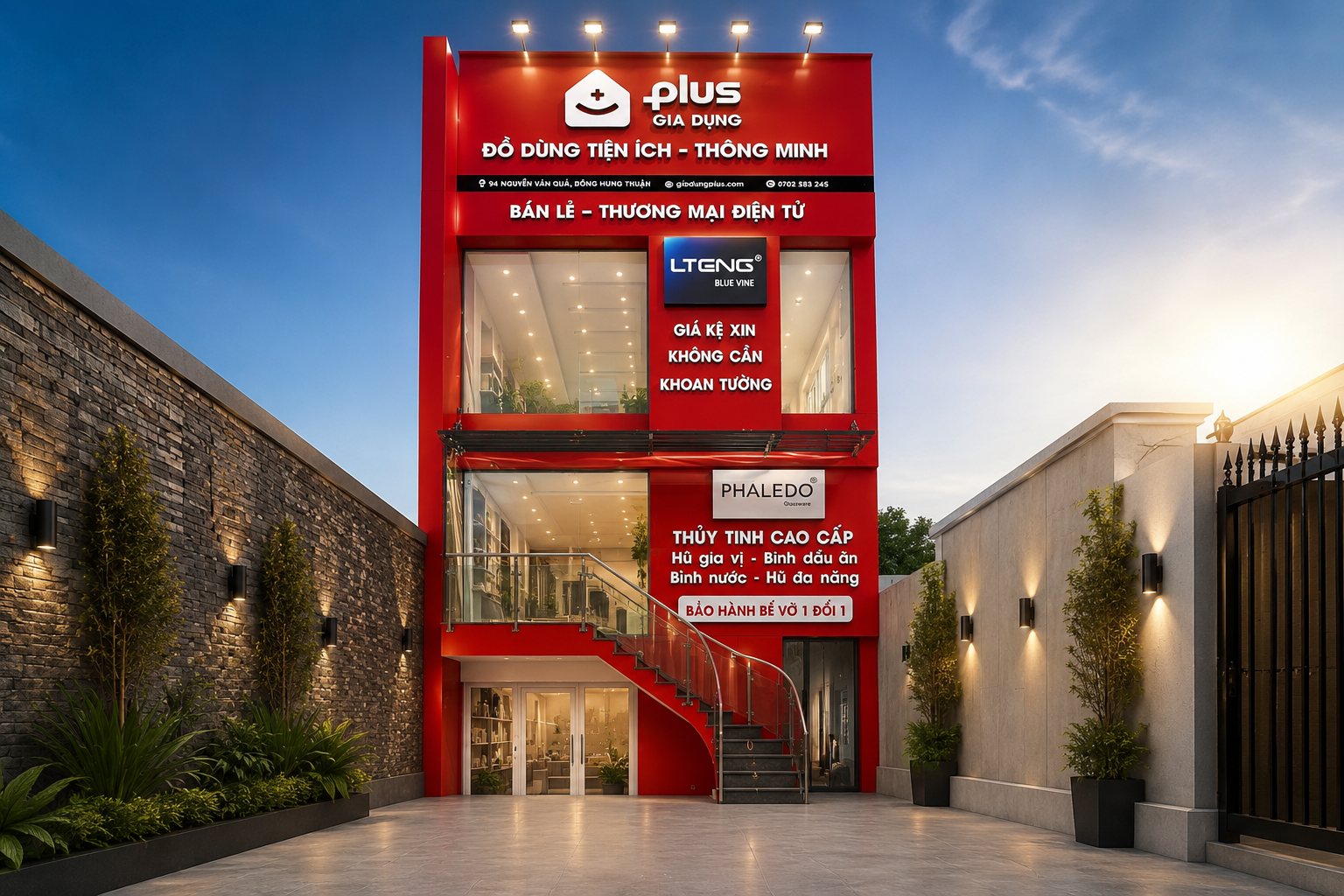 Mặt tiền showroom Gia Dụng Plus tại 94 Nguyễn Văn Quá, Quận 12, TP. Hồ Chí Minh