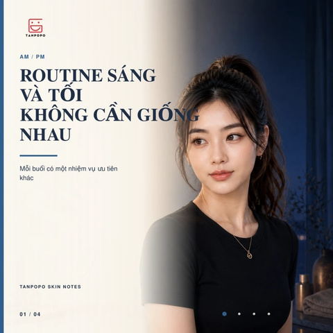 ROUTINE SÁNG VÀ TỐI KHÔNG CẦN GIỐNG NHAU