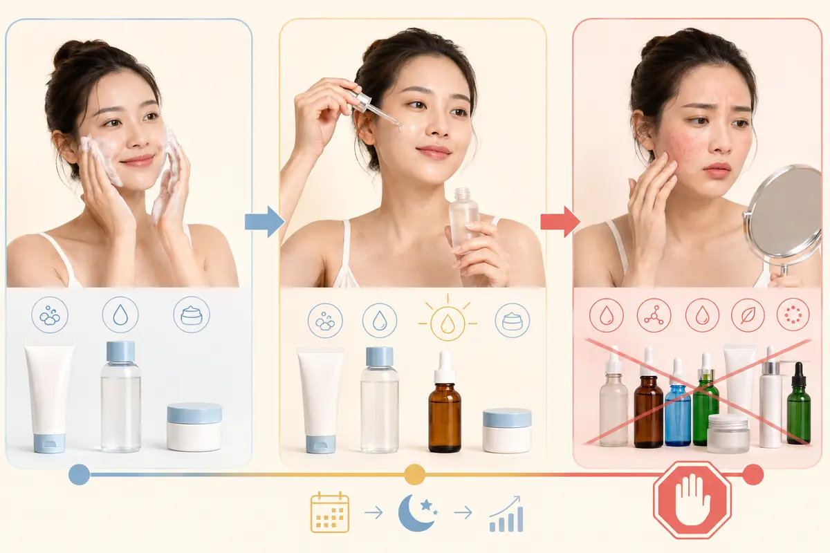 Routine tối giản 3 bước cho da dễ nổi mụn