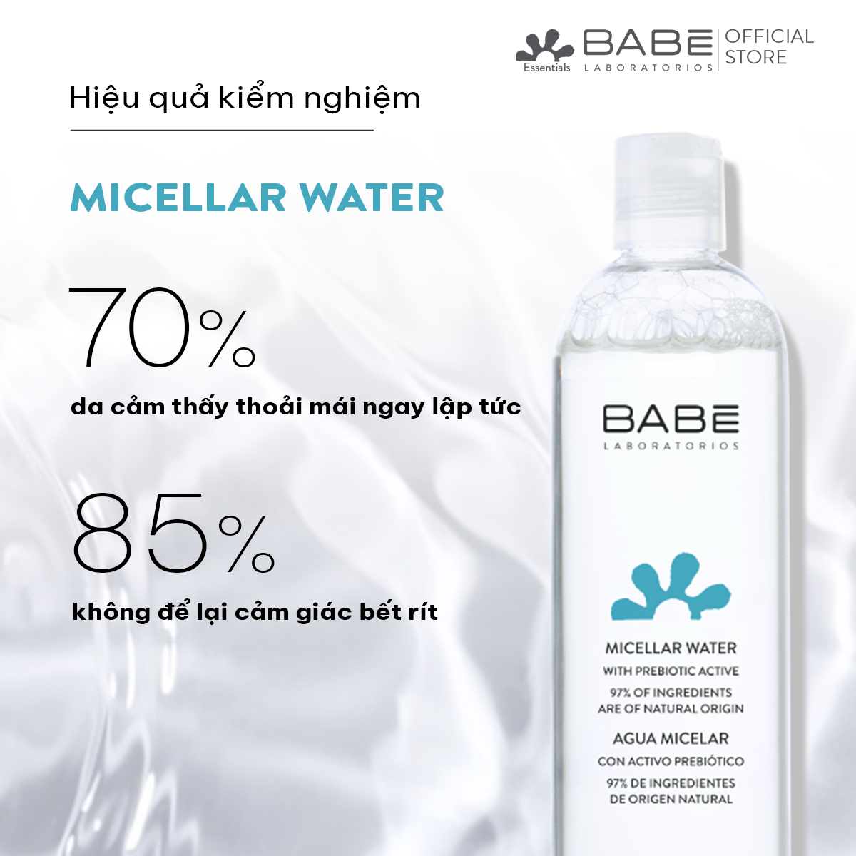 Nước Tẩy Trang Dành Cho Mọi Loại Da Babe Micellar Water 250ml