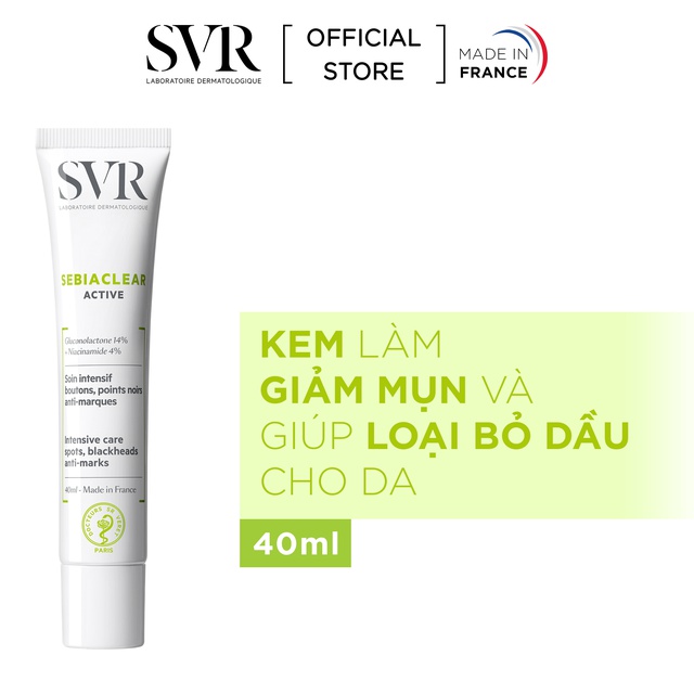 Kem Dưỡng Làm Giảm Mụn & Dầu Nhờn SVR Sebiaclear Active 40ml