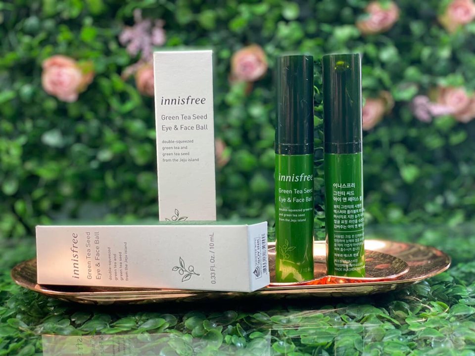 [2019] Lăn dưỡng mắt & mặt Innisfree Green Tea Seed 10ml