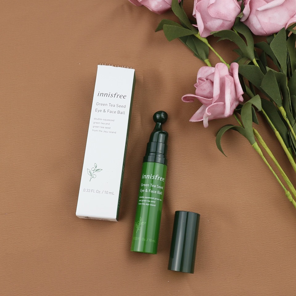 [2019] Lăn dưỡng mắt & mặt Innisfree Green Tea Seed 10ml