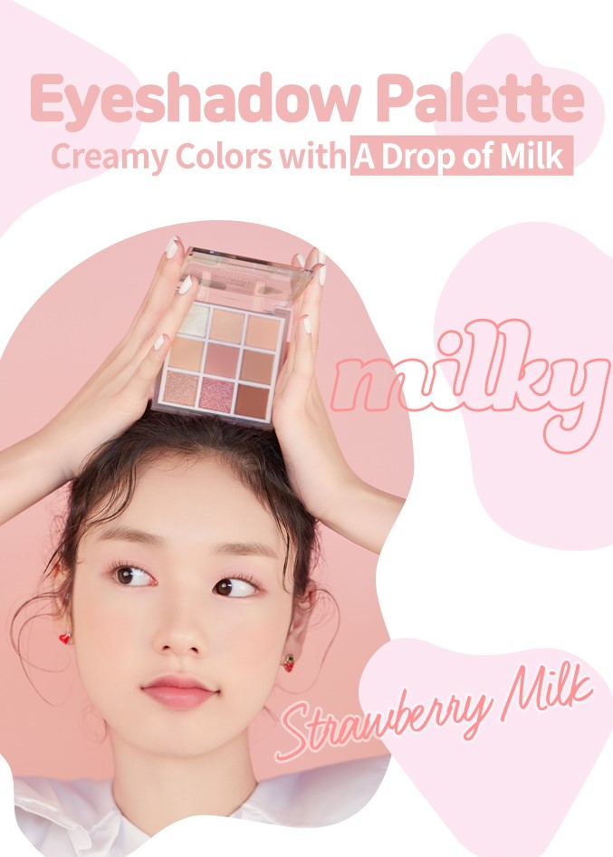 Phấn mắt 9 ô Etude House Milky Play Color Eyes Strawberry Milk