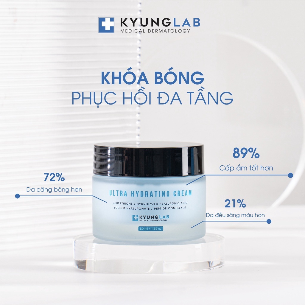 Kem dưỡng ẩm, khóa bóng phục hồi đa tầng Kyung Lab Ultra Hydrating Cream: 