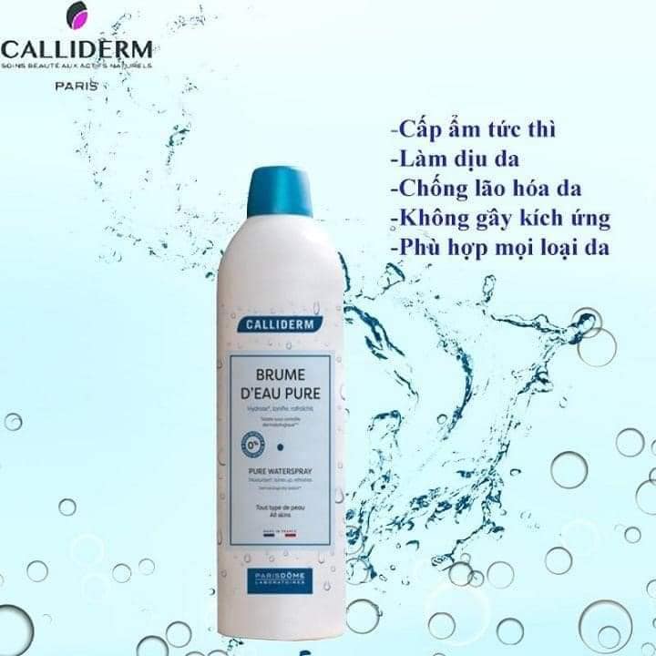 Xịt Khoáng Dưỡng Ẩm Calliderm Pure Waterspray 400ml