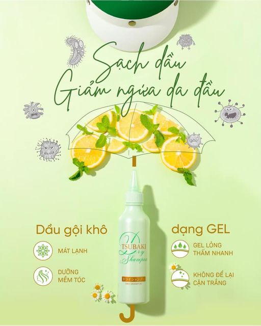 Dầu gội khô Tsubaki Dry Shampoo 180ml