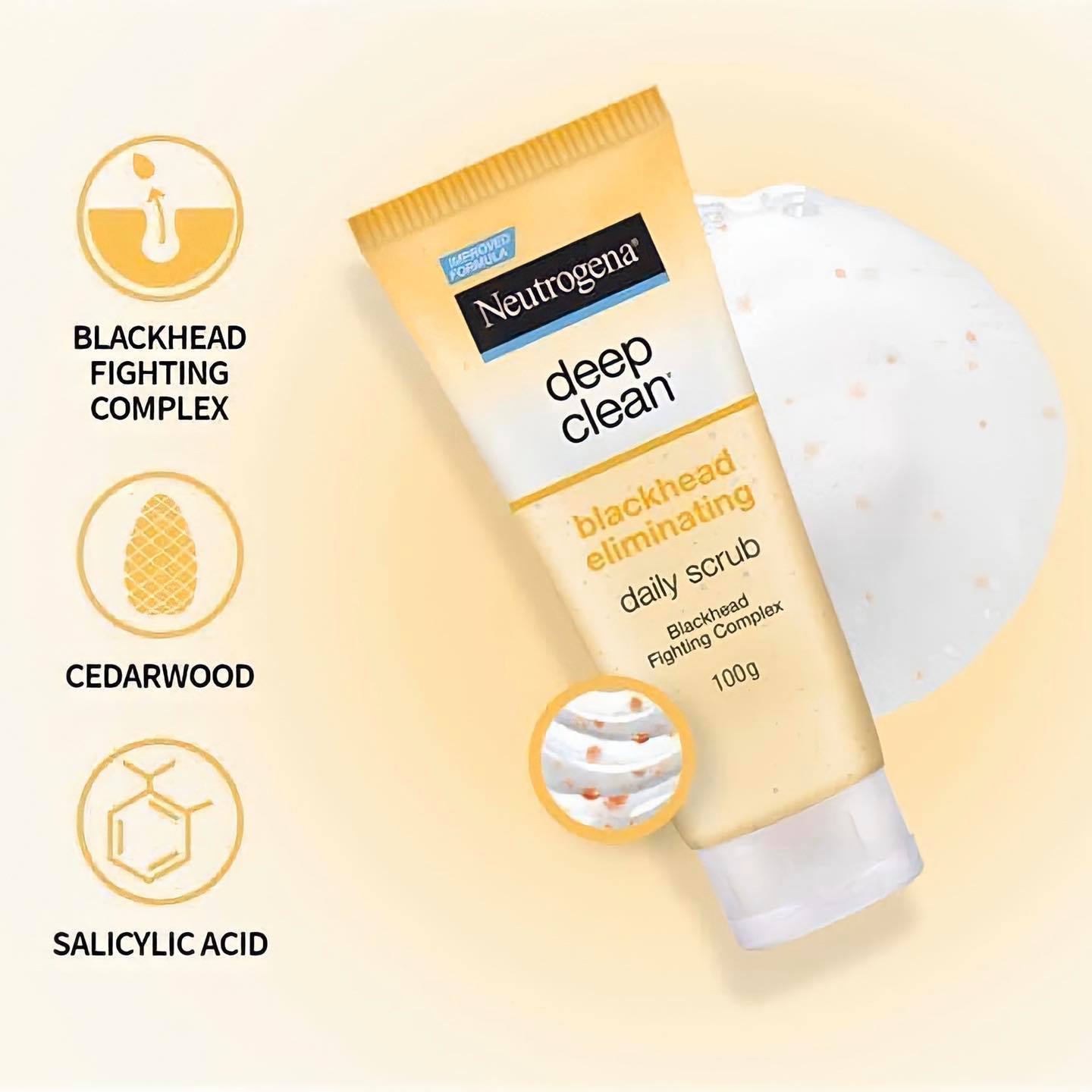 Sữa rửa mặt Neutrogena Blackhead Eliminating Daily 100g