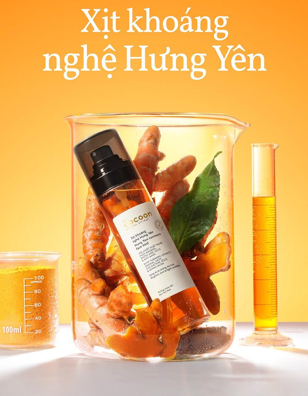 Xịt khoáng nghệ Hưng Yên Cocoon Turmeric Face Mist 130ml